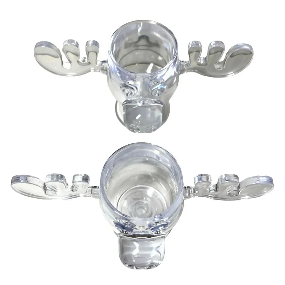 National Lampoon Christmas Vacation - Clear Moose Mug Cup Clark Griswold Pair